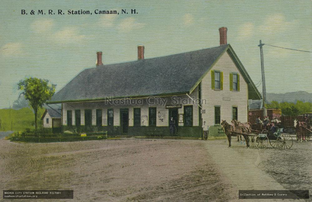 Postcard: Boston & Maine Railroad Station, Canaan, New Hampshire